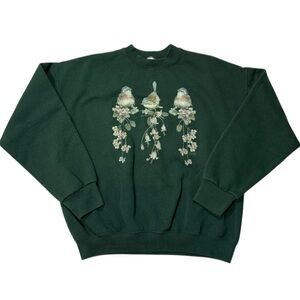 Vintage 1990s Fruit of the Loom Screen Stars Bird‎ Jumper - Large